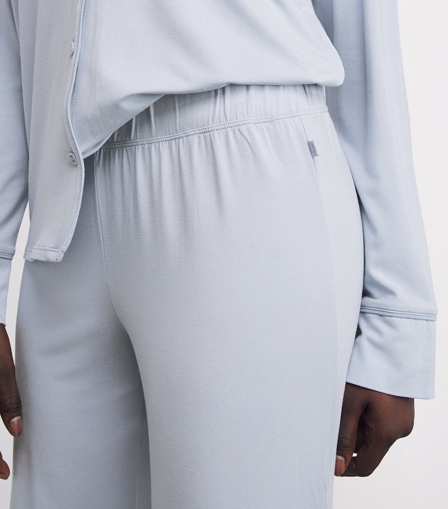 Skims Blue Modal-Blend Long-Sleeve Pyjama Set