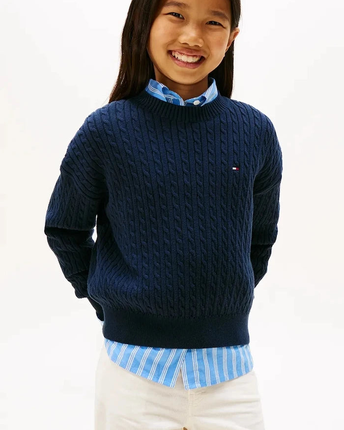 Tommy Hilfiger Çocuk Pamuklu Kazak