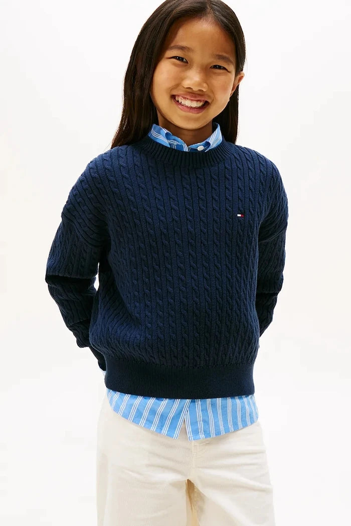 Tommy Hilfiger Çocuk Pamuklu Kazak