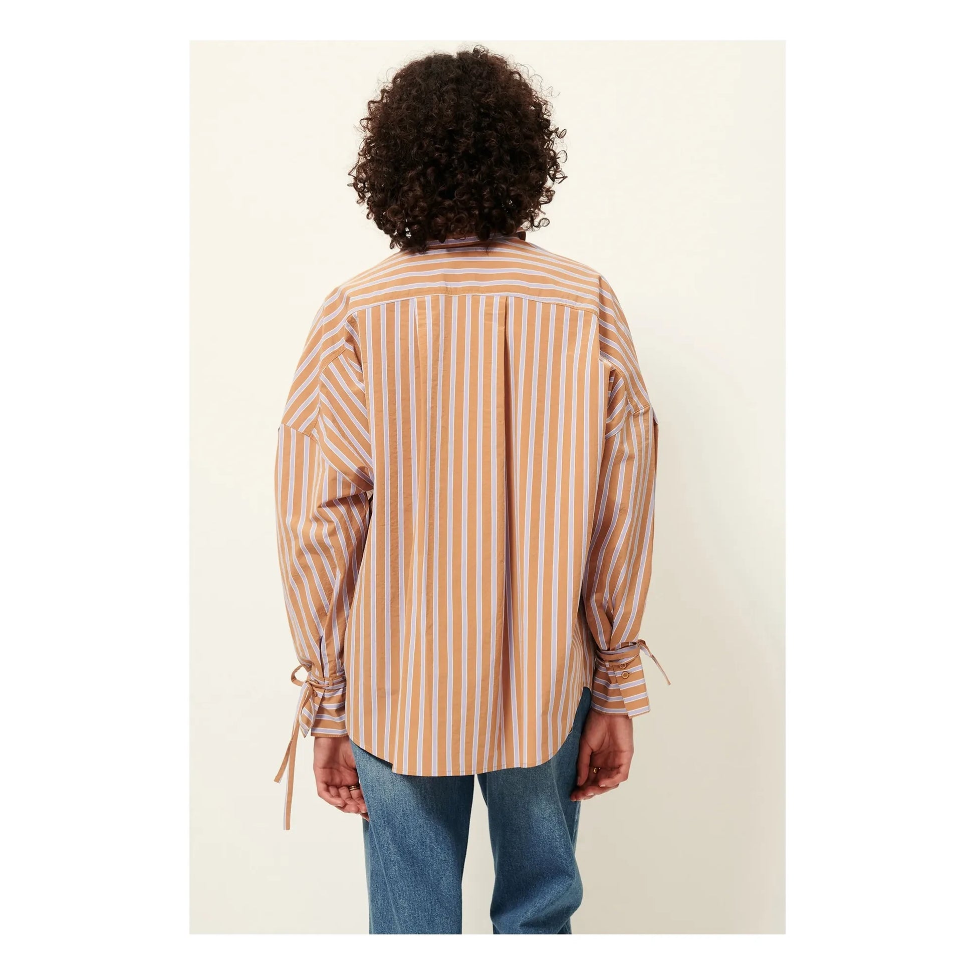 Sessùn - Armando Cotton Stripe Shirt | Terracotta