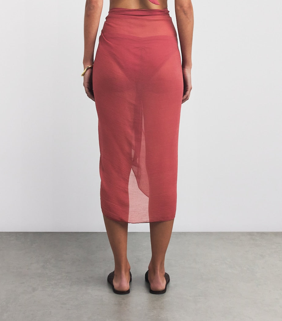 AWAY THAT DAY Burgundy Santorini Sarong