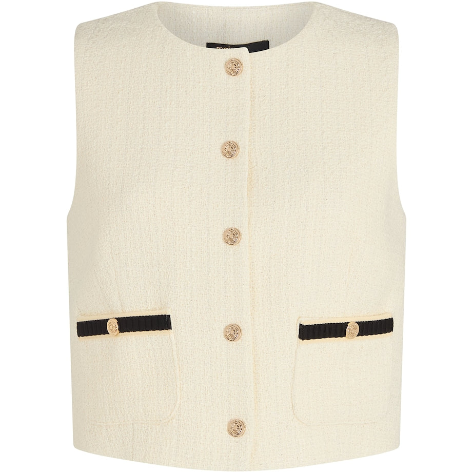 Tweed Sleeveless Top ECRU