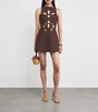 Cult Gaia Brown Cut-Out Franco Mini Dress