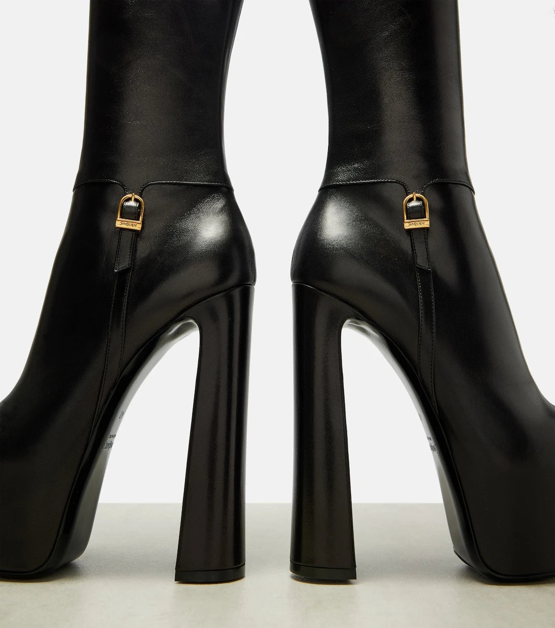 Saint Laurent - Nico leather platform knee-high boots