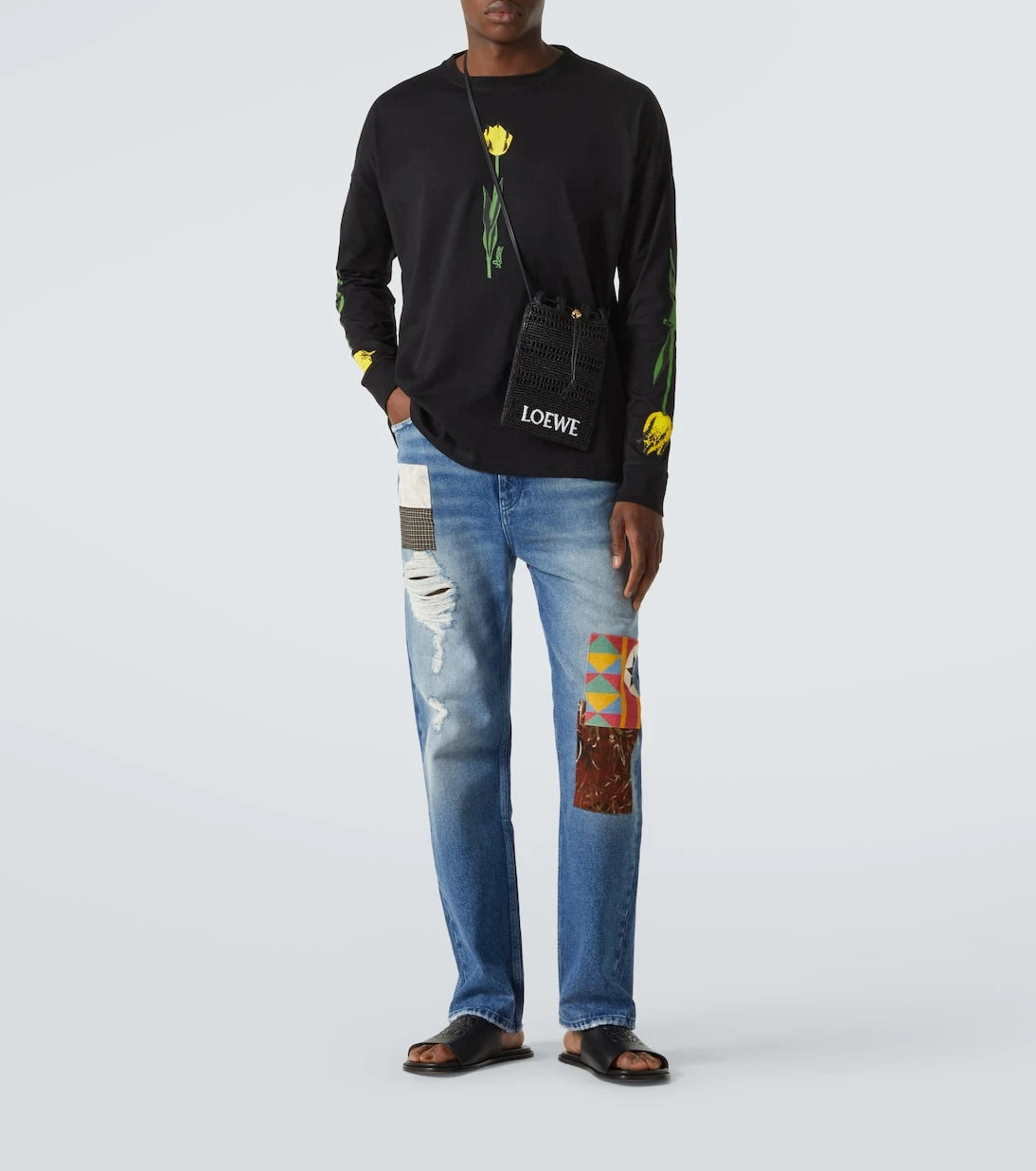 Loewe - Patchwork straight jeans