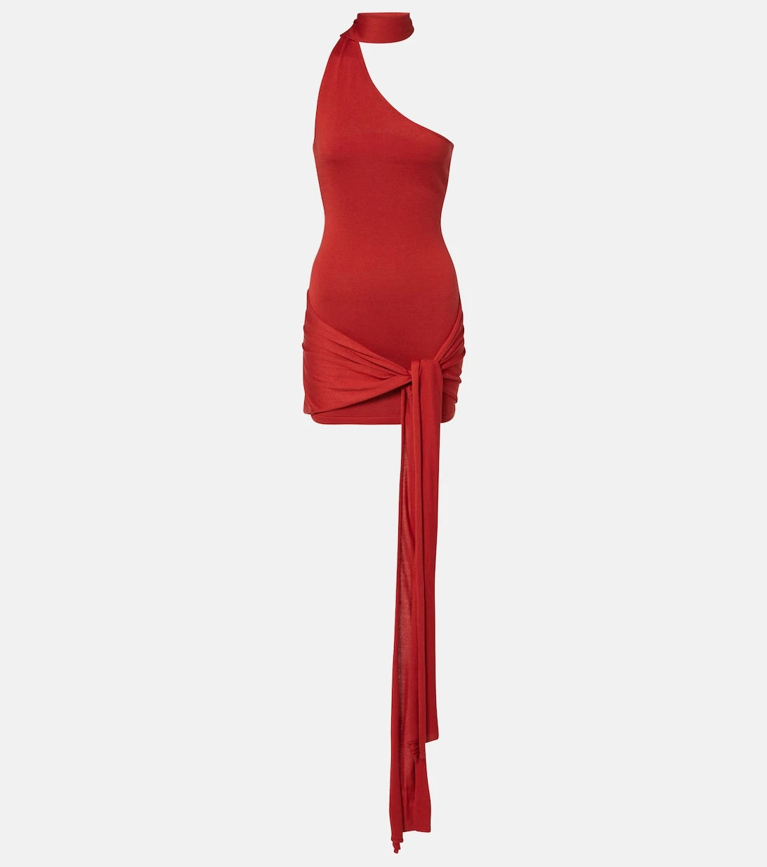 Aya Muse - Draped silk-blend jersey minidress