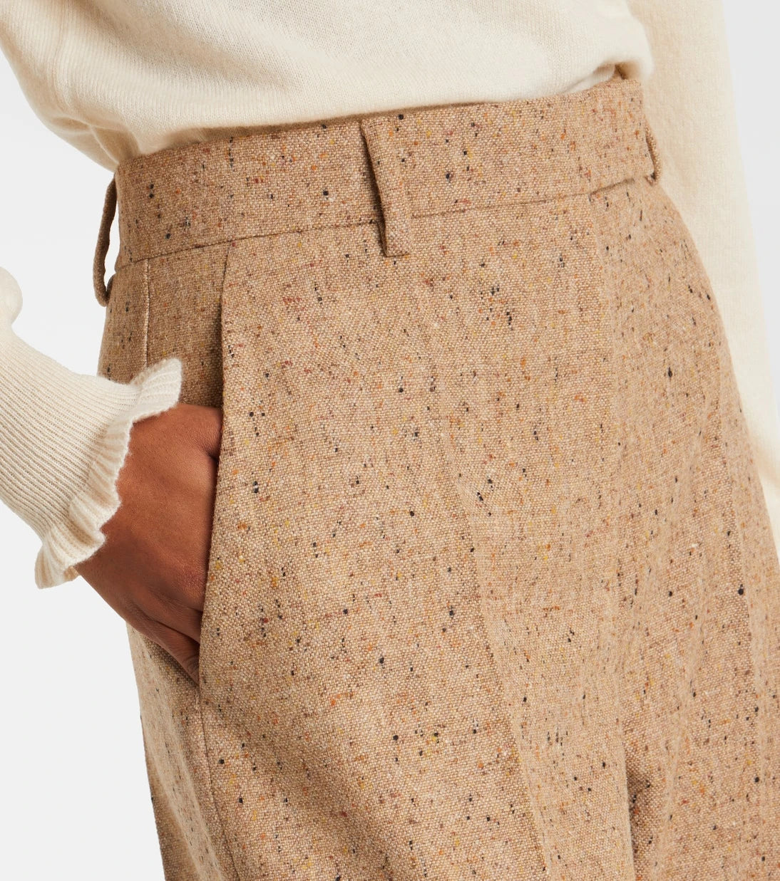 Valentino - High-rise virgin wool wide-leg pants