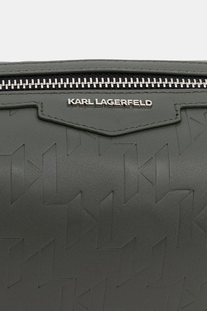 Karl Lagerfeld erkek deri çapraz çanta K/LOOM