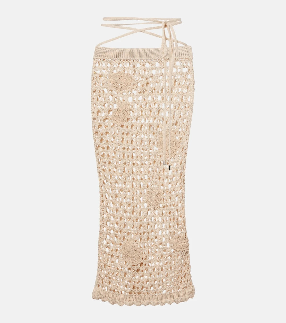 The Attico - Open-knit cotton beach cover-up