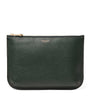 Green Large Leather Ella Pouch