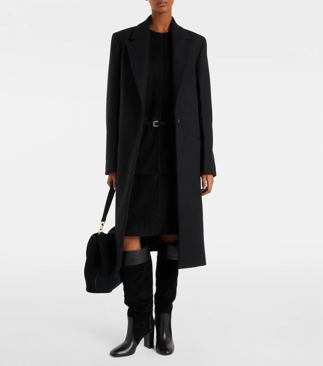 Gianvito Rossi - Sheffield leather and corduroy knee-high boots
