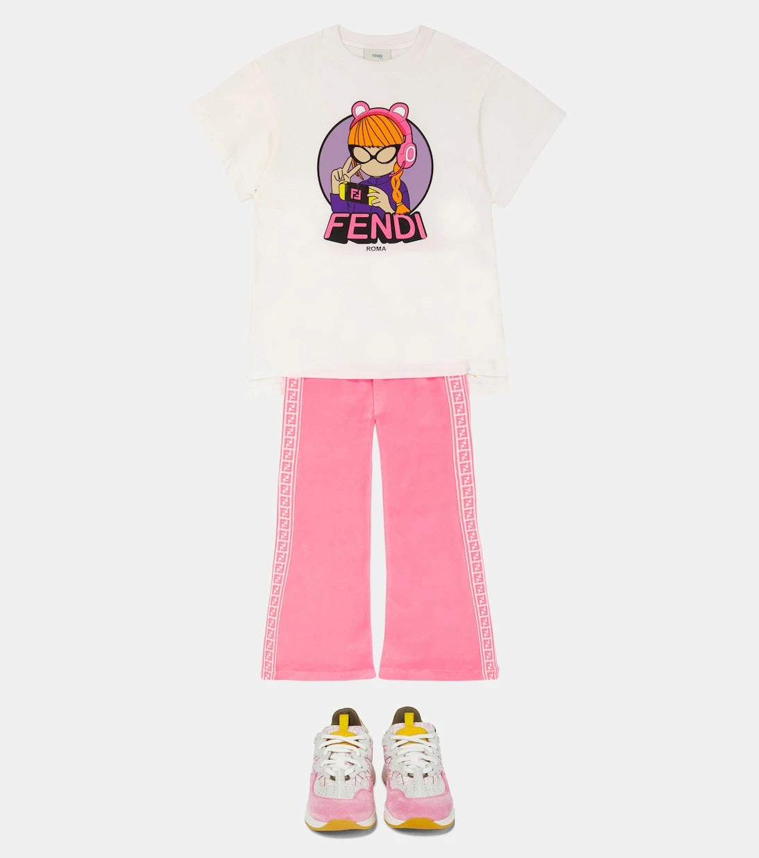 Fendi Kids - Printed cotton jersey T-shirt