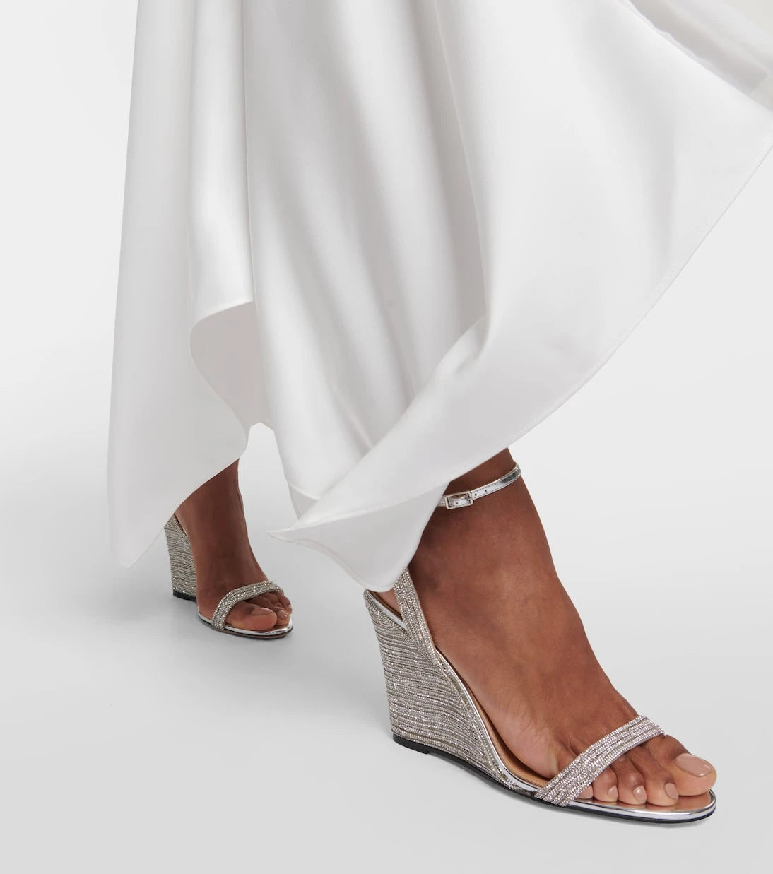 Aquazzura - Wow Crystal 95 wedge sandals