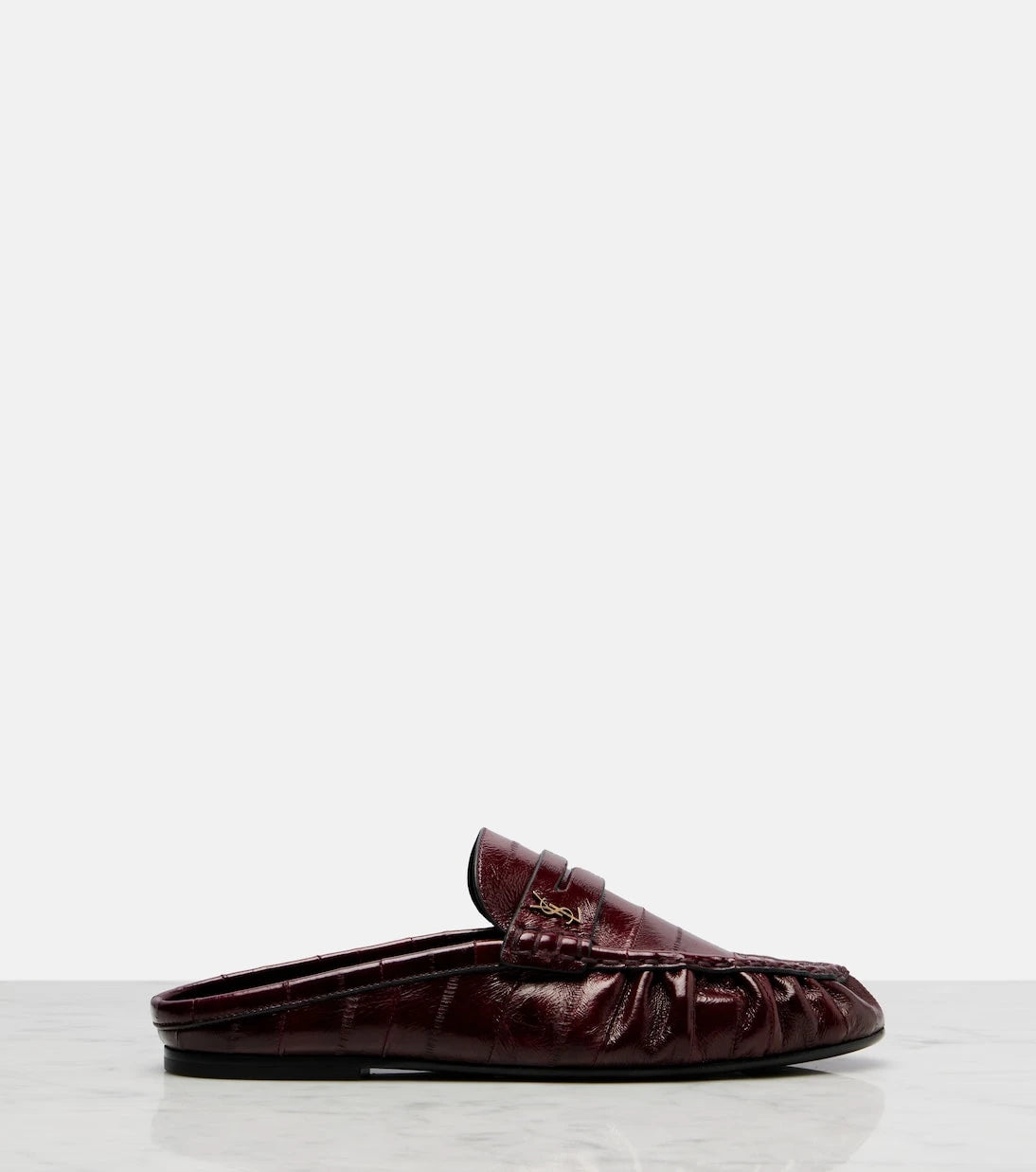 Saint Laurent - Le Loafer eel leather mules