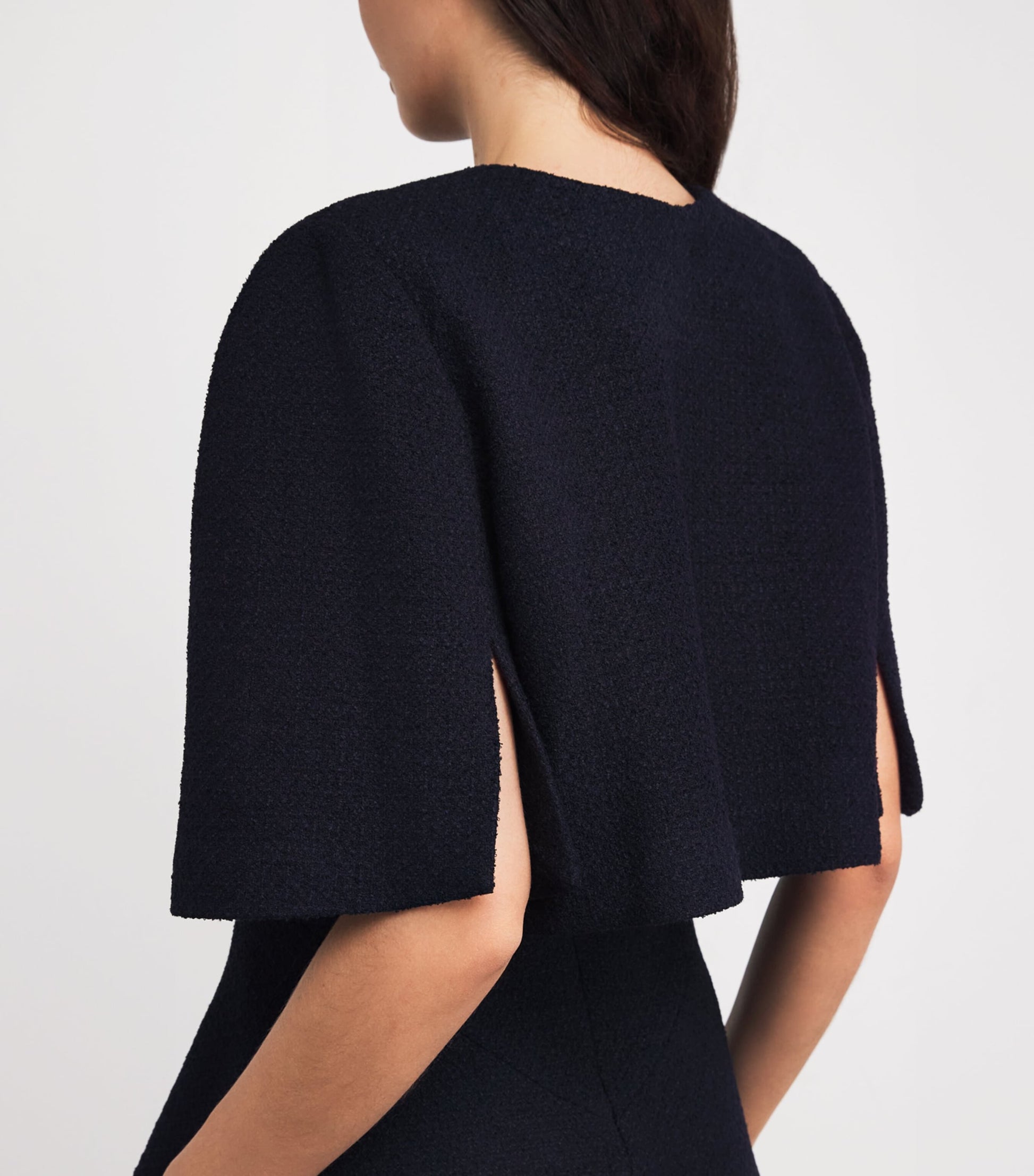 Maje Blue Tweed 2-In-1 Mini Dress