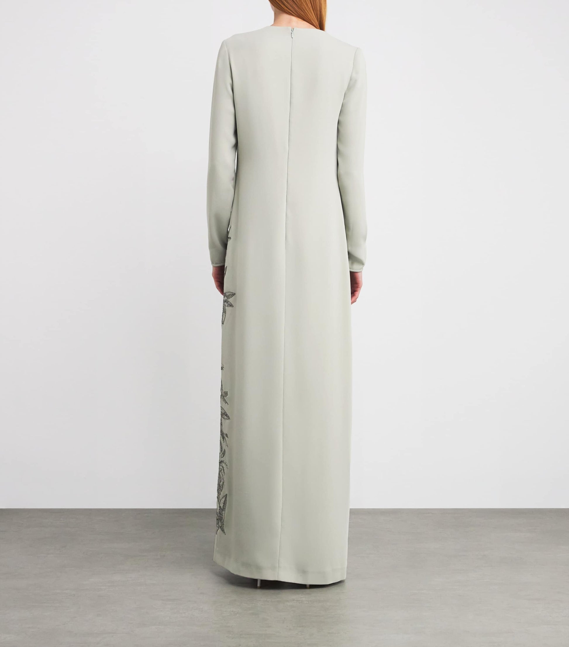 Crepe Vita Column Maxi Dress DUSTY MINT