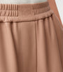 LOEWE Beige Leather Barrel Trousers