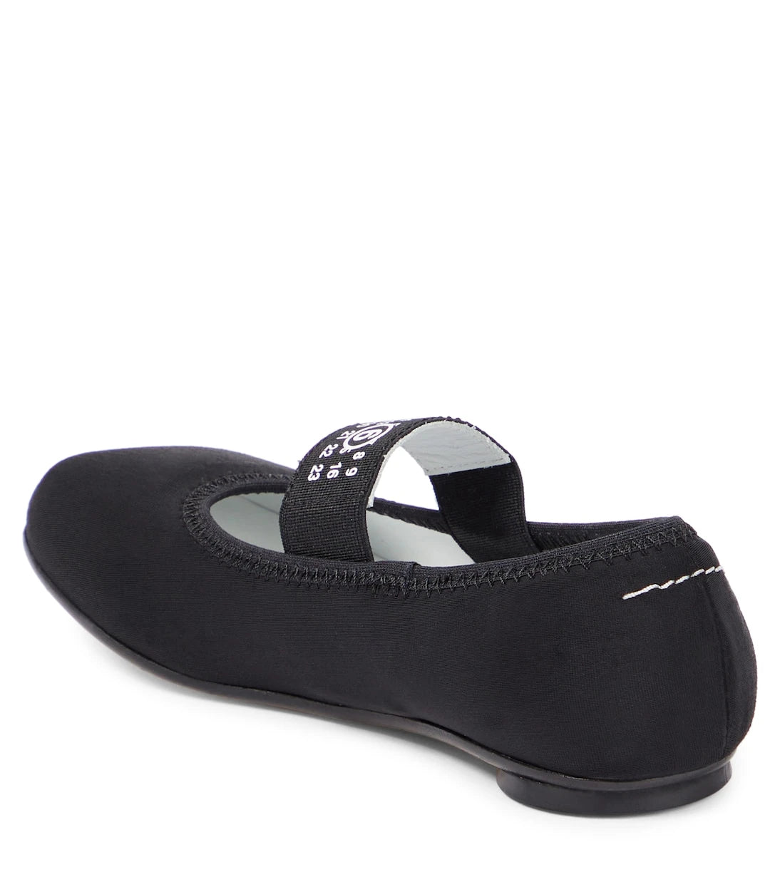 MM6 Maison Margiela Kids - حذاء باليه بتفاصيل جلدية
