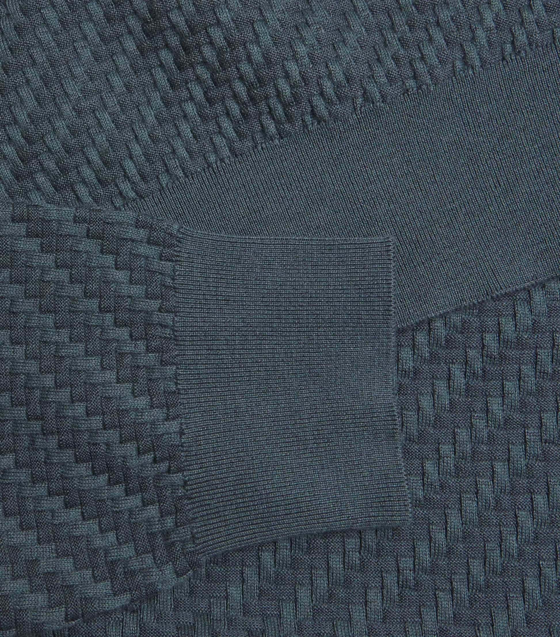 Brioni Green Cotton-Silk-Cashmere Trama Weave Sweater