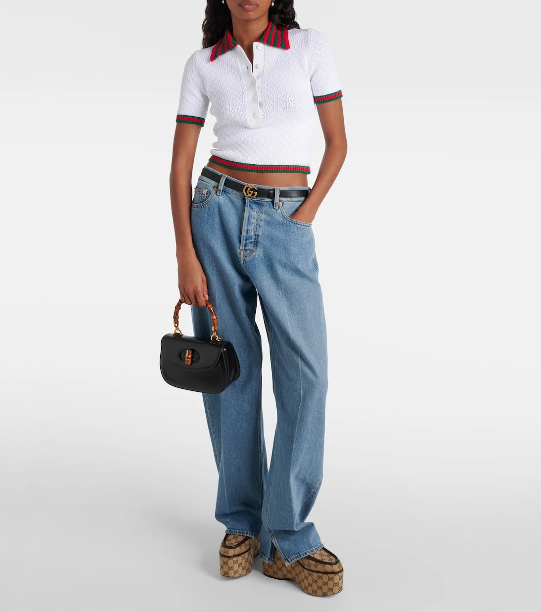 Gucci - Gucci Bamboo 1947 Small leather top-handle bag