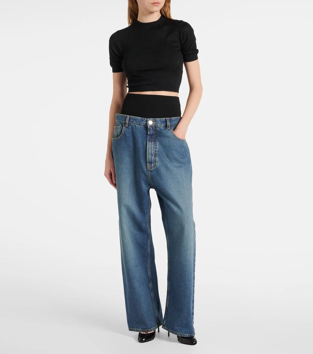 Alaïa - Cropped cashmere top