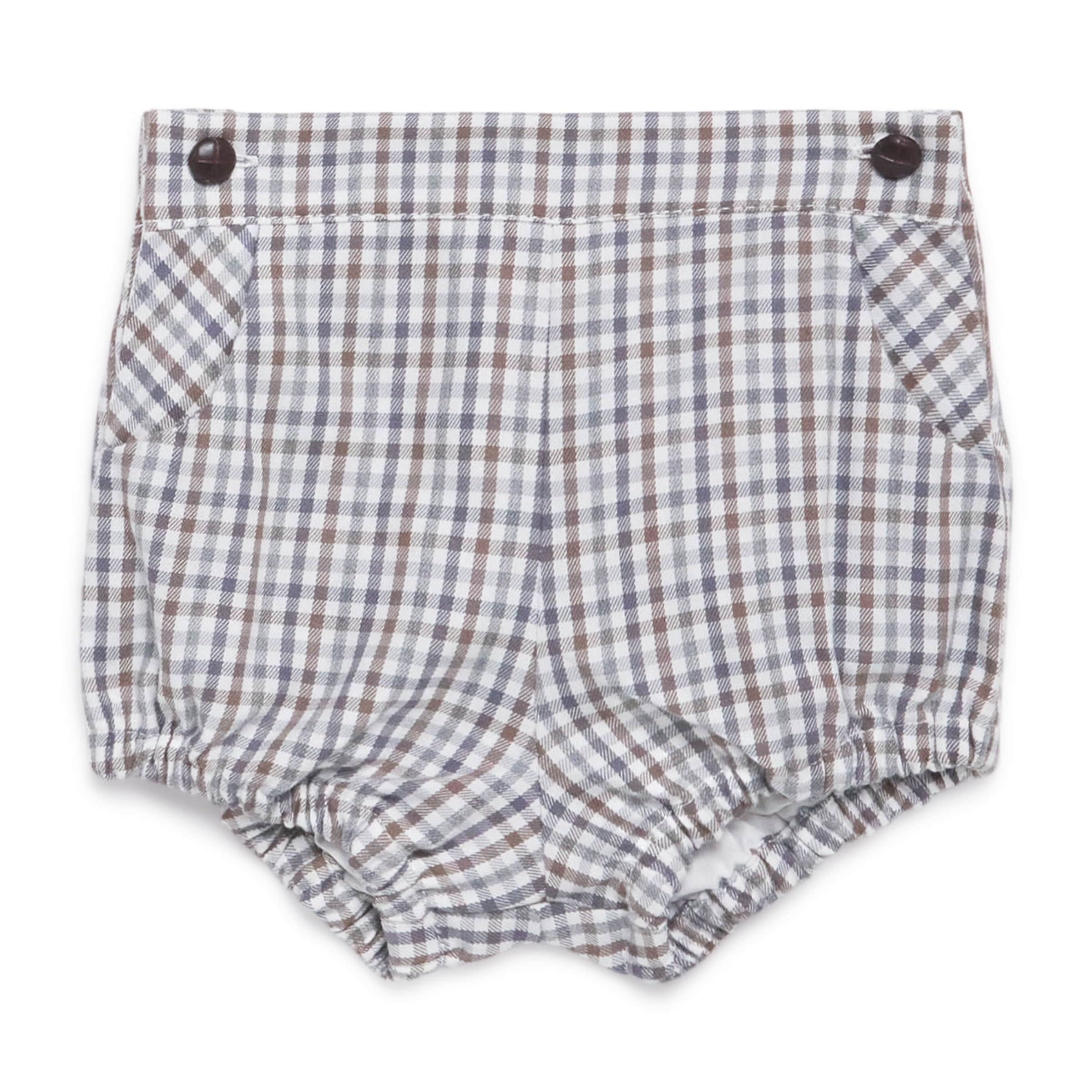 Cotton-Blend Check Print Bloomers (3-12 Months)