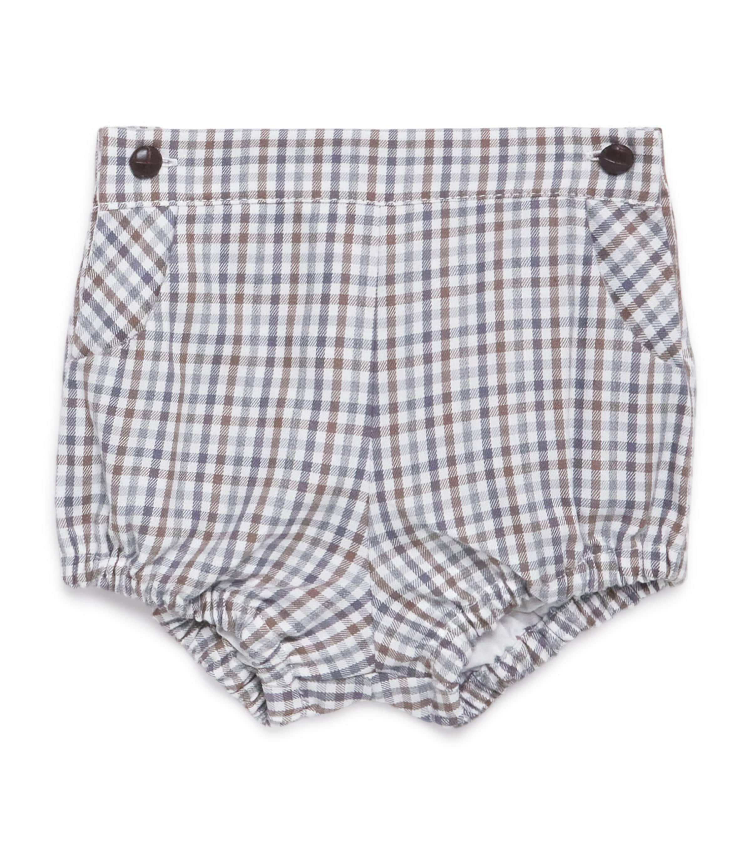 Cotton-Blend Check Print Bloomers (3-12 Months)