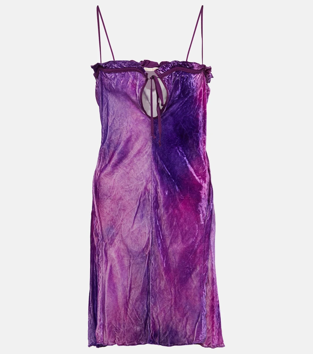 Acne Studios - Flocked velvet minidress