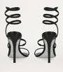 René Caovilla Black Leather Crystal-Embellished Cleo Sandals 105