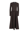 Polo Ralph Lauren Brown Cotton A-Line Midi Dress