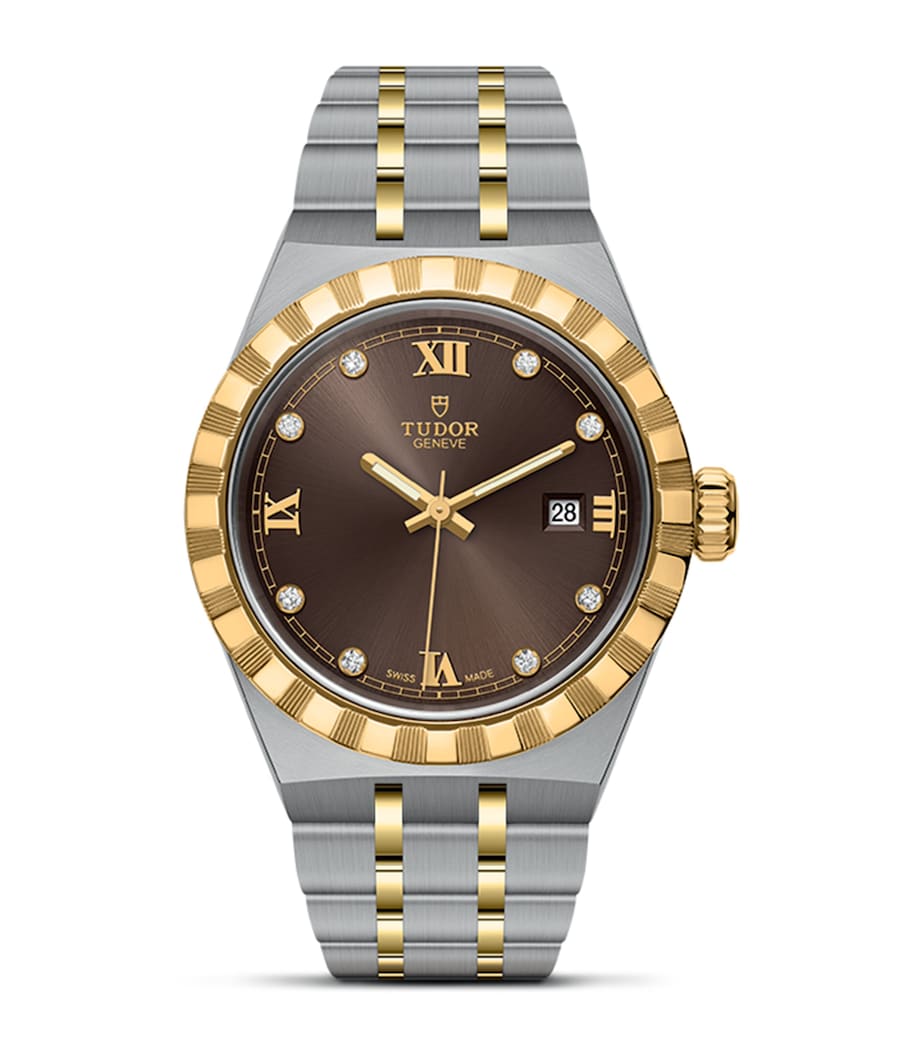 TUDOR Royal Stainless Steel and Diamond Watch 28mm