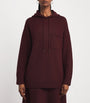 Max Mara Red Wool-Cashmere Knitted Hoodie