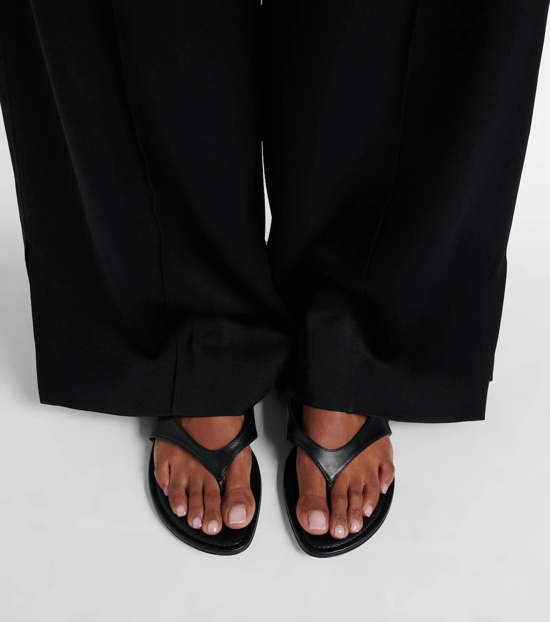 Herbert Levine - Sun-kissed leather thong sandals