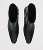 STAUD Black Leather Wally Ankle Boots 55