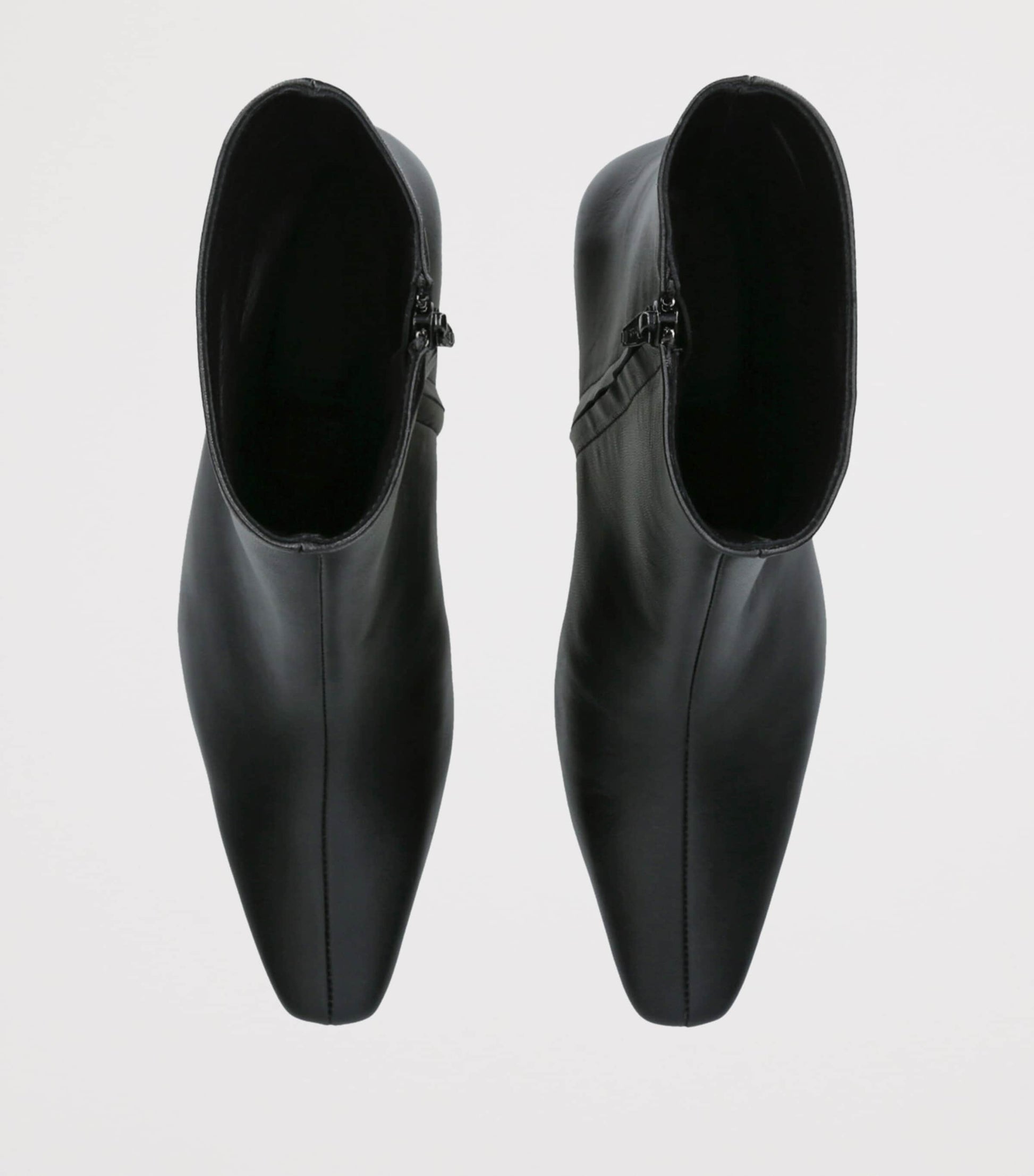 STAUD Black Leather Wally Ankle Boots 55