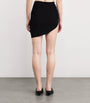 Jacquemus Black Asymmetric The Drapeado Mini Skirt