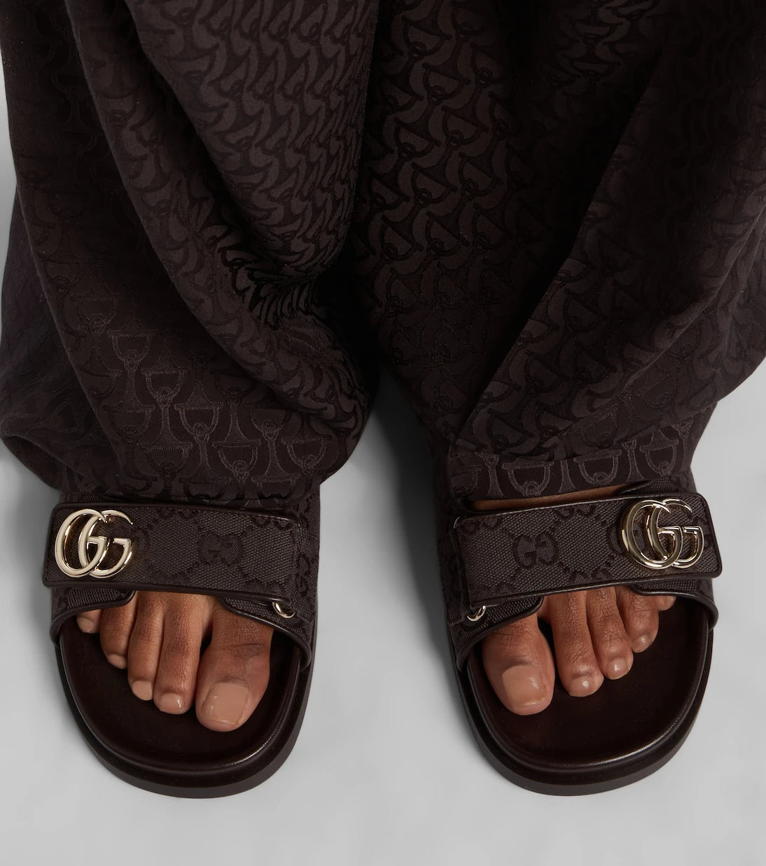 Gucci - Double G GG Canvas sandals