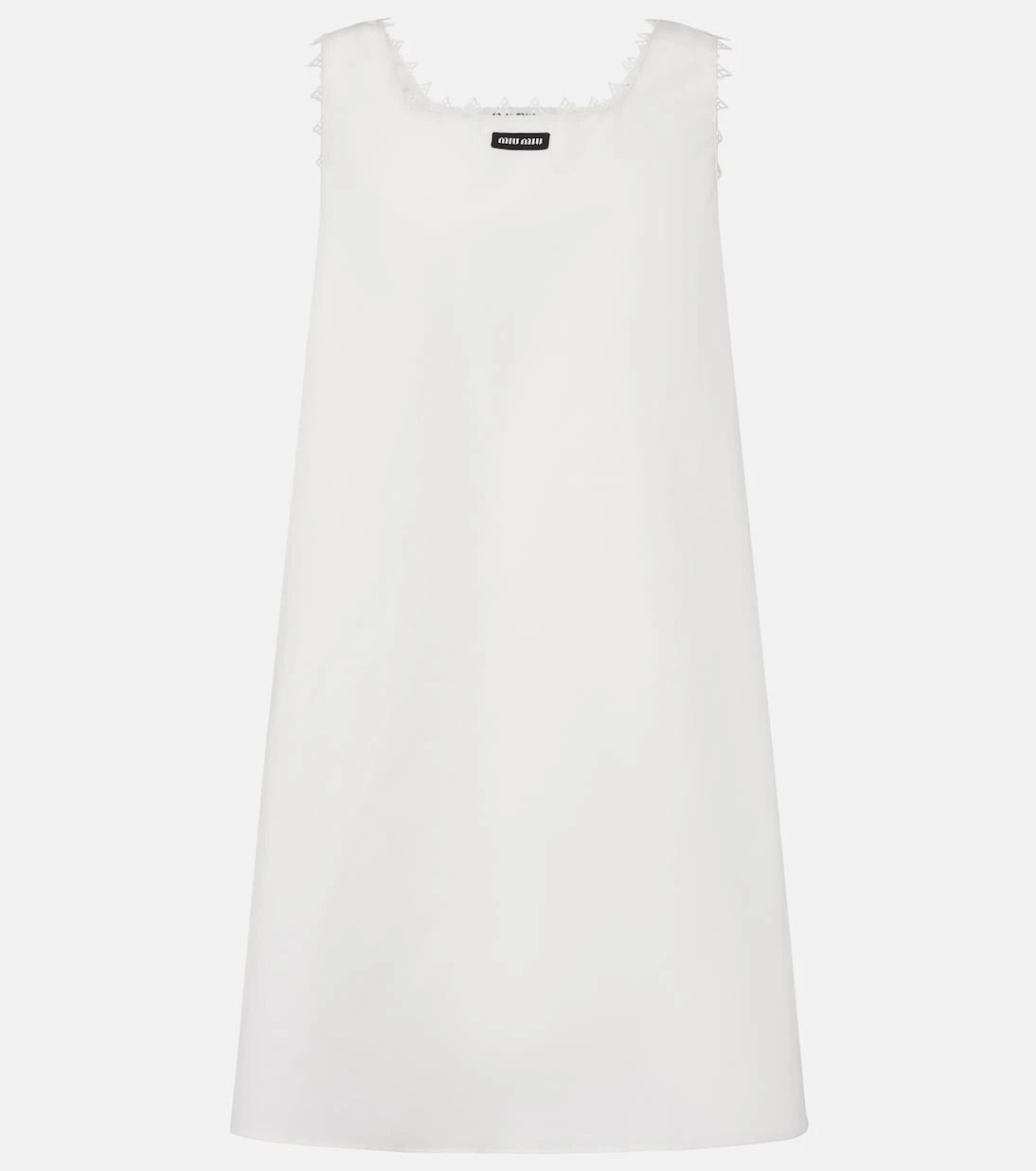 Miu Miu - Embroidered cotton and linen minidress