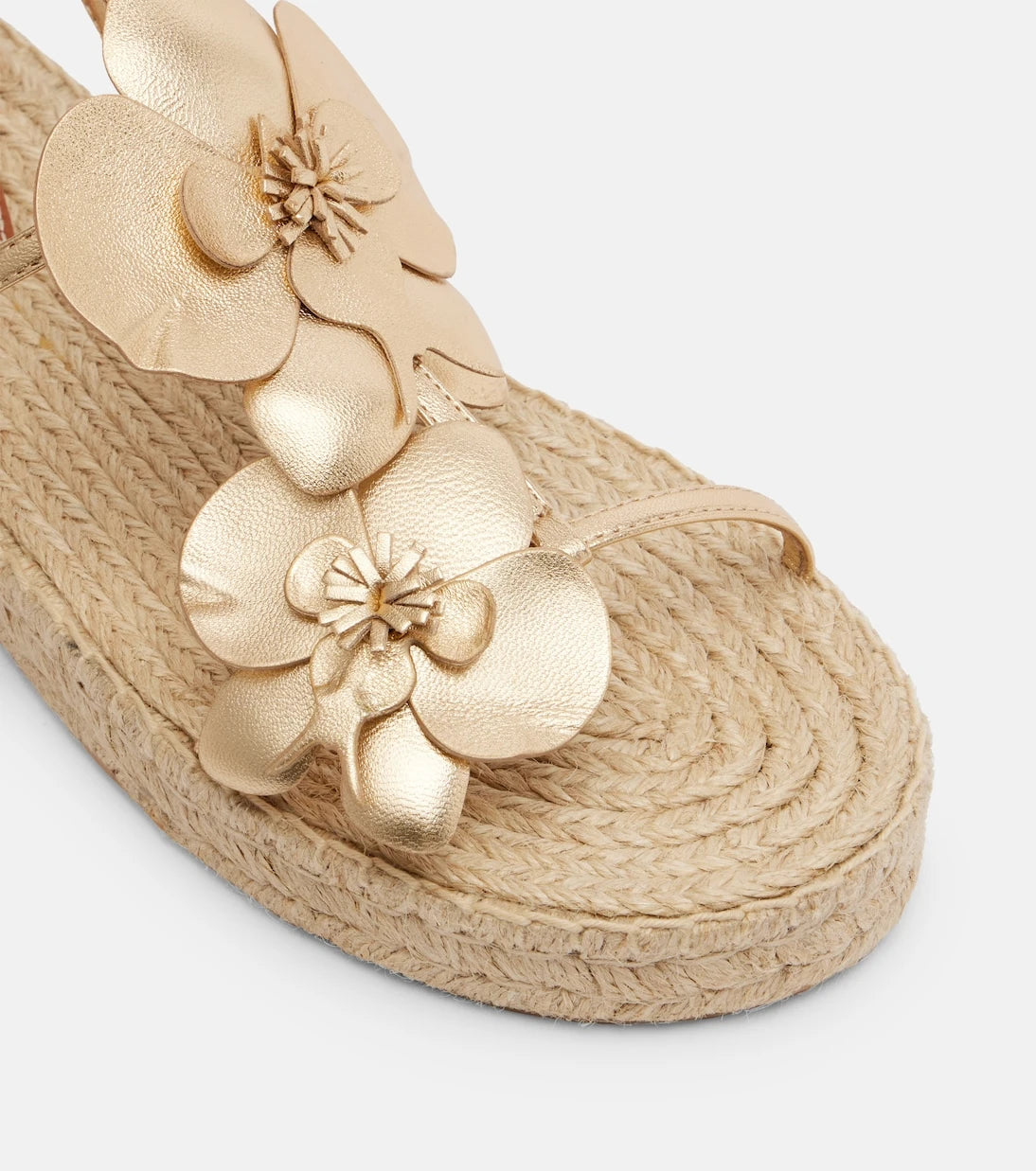 Zimmermann - Floral-appliqué leather espadrille sandals