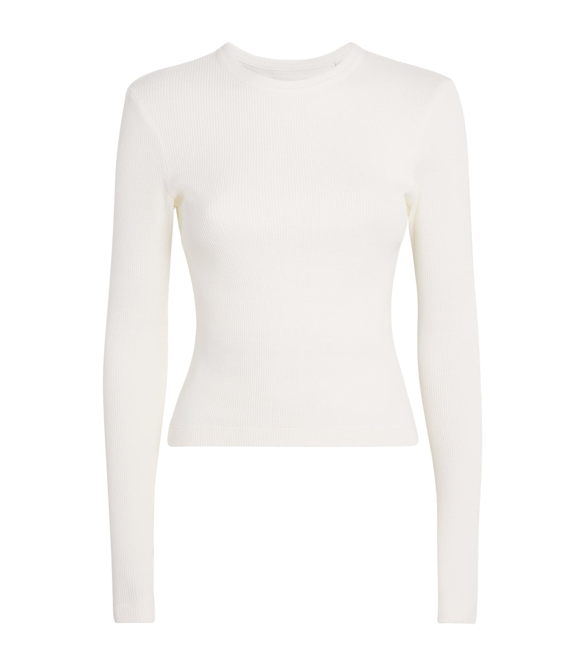 Citizens of Humanity White Cotton Waffle Sweatshirt