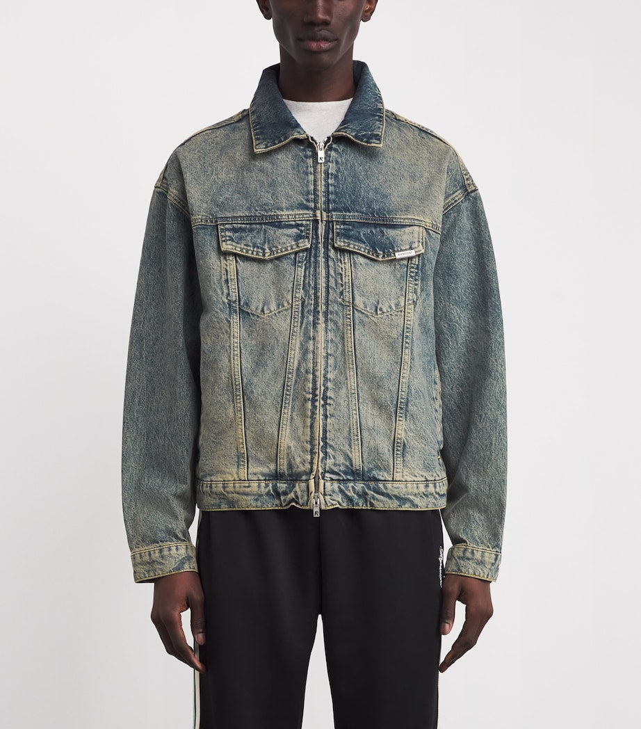 Blue Bleached Denim Jacket