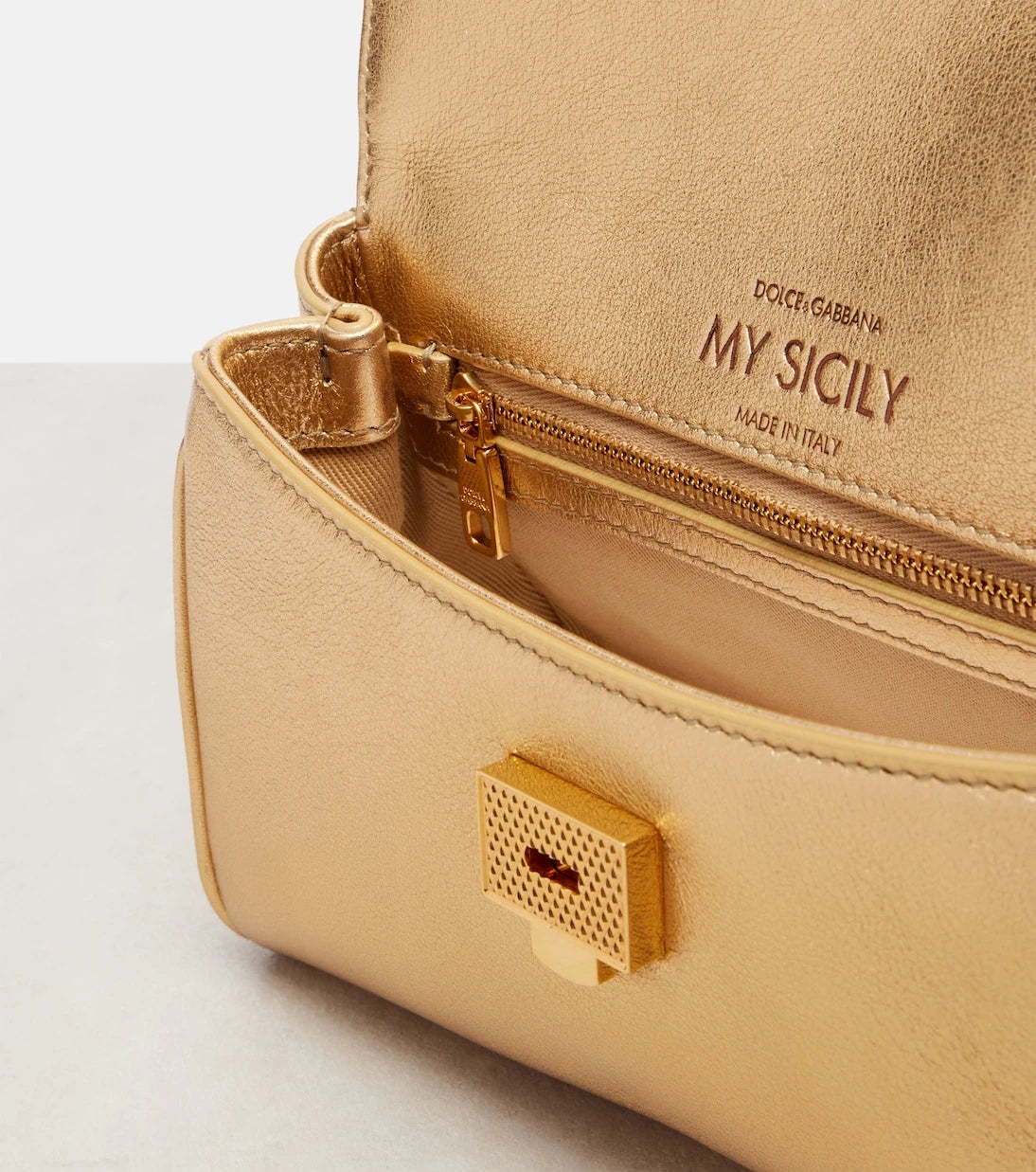 Dolce&Gabbana - My Sicily metallic leather tote bag
