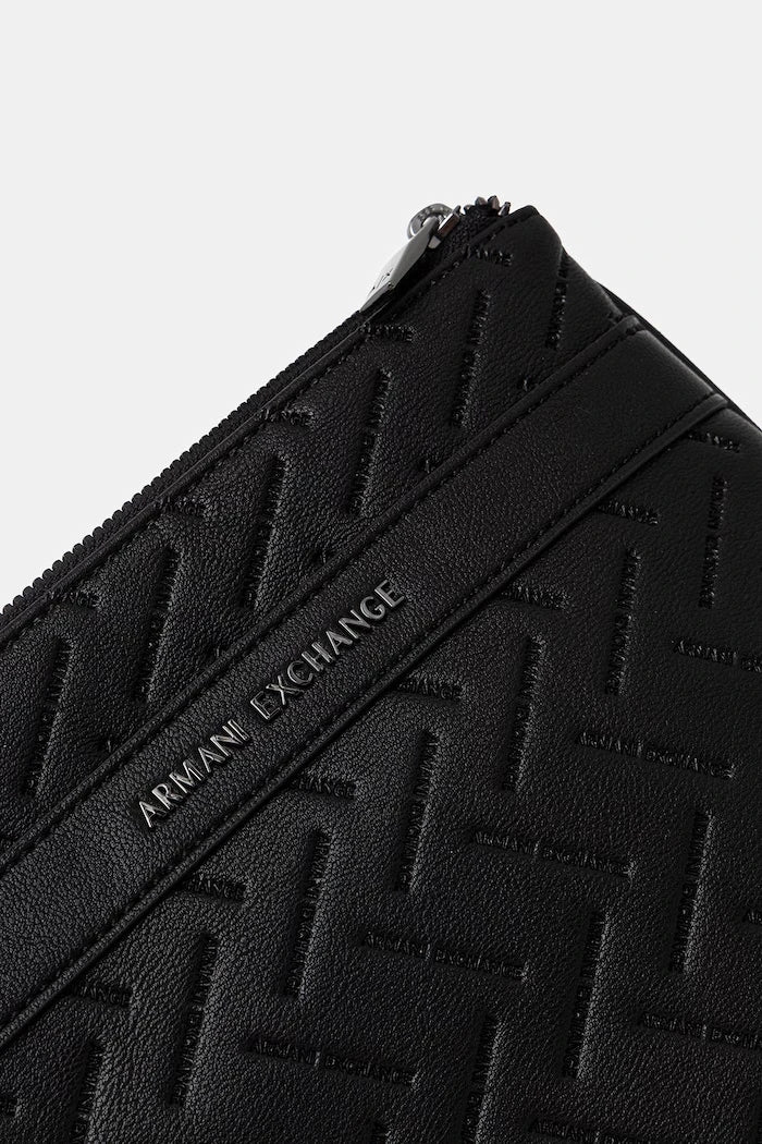 Armani Exchange erkek suni deri omuz çantası