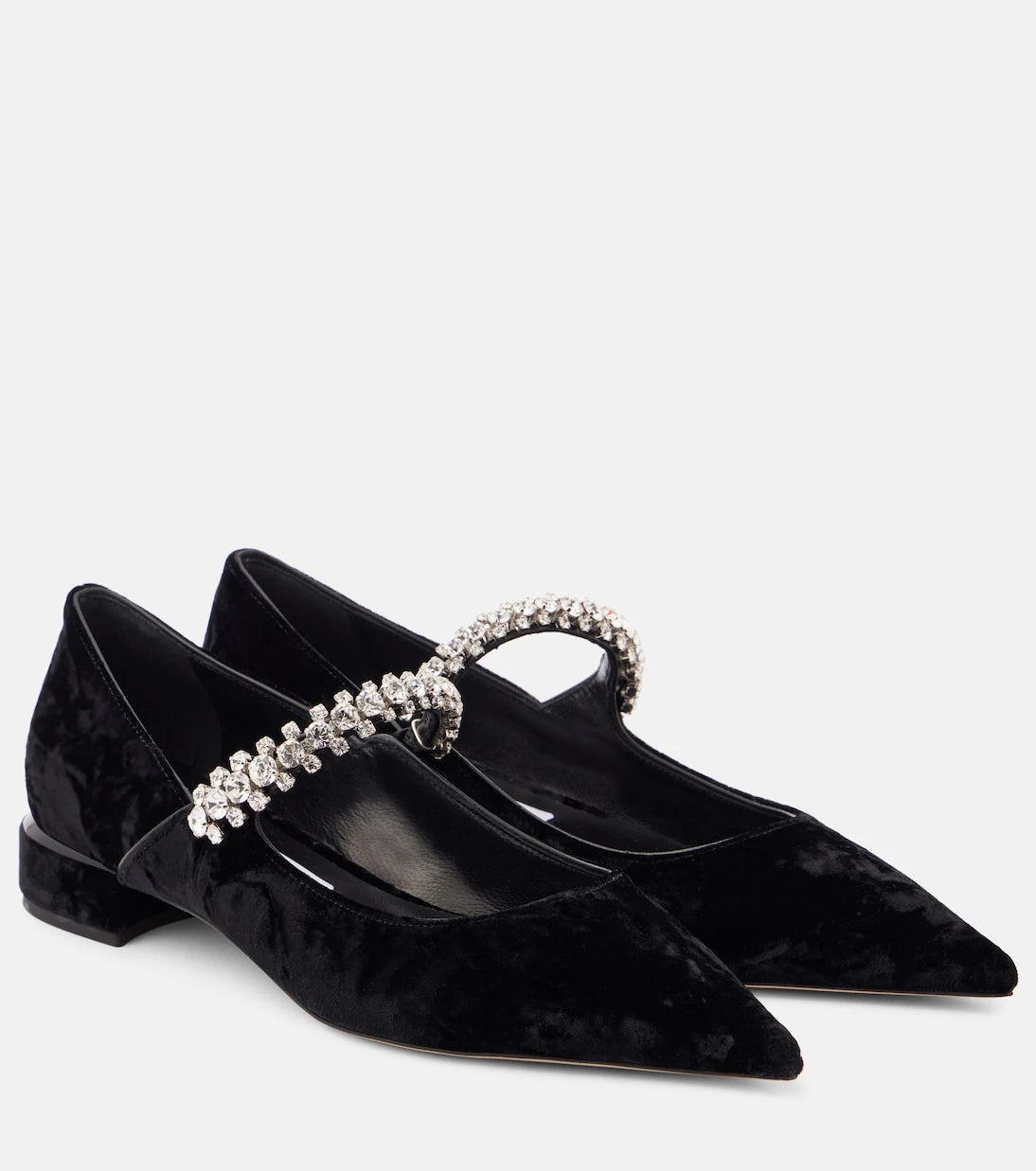 Jimmy Choo - Bing embellished velvet ballet flats