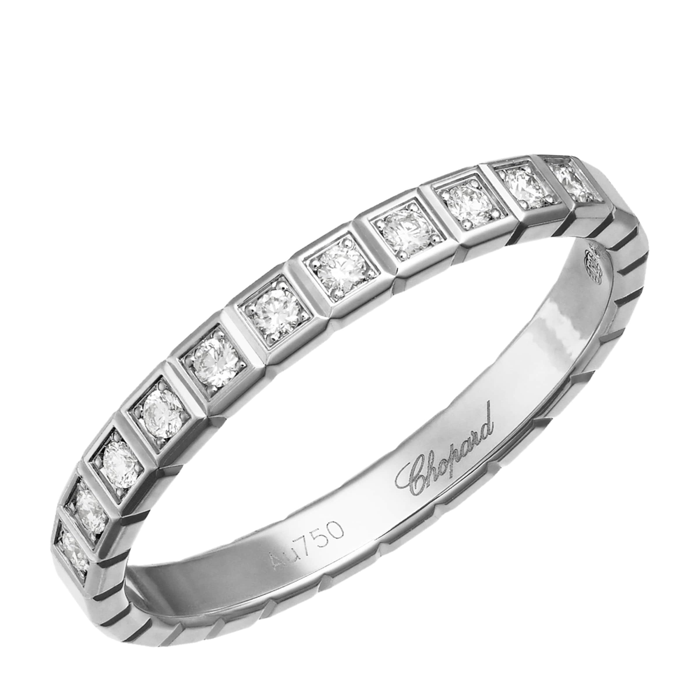 White Gold and Diamond Ice Cube Ring