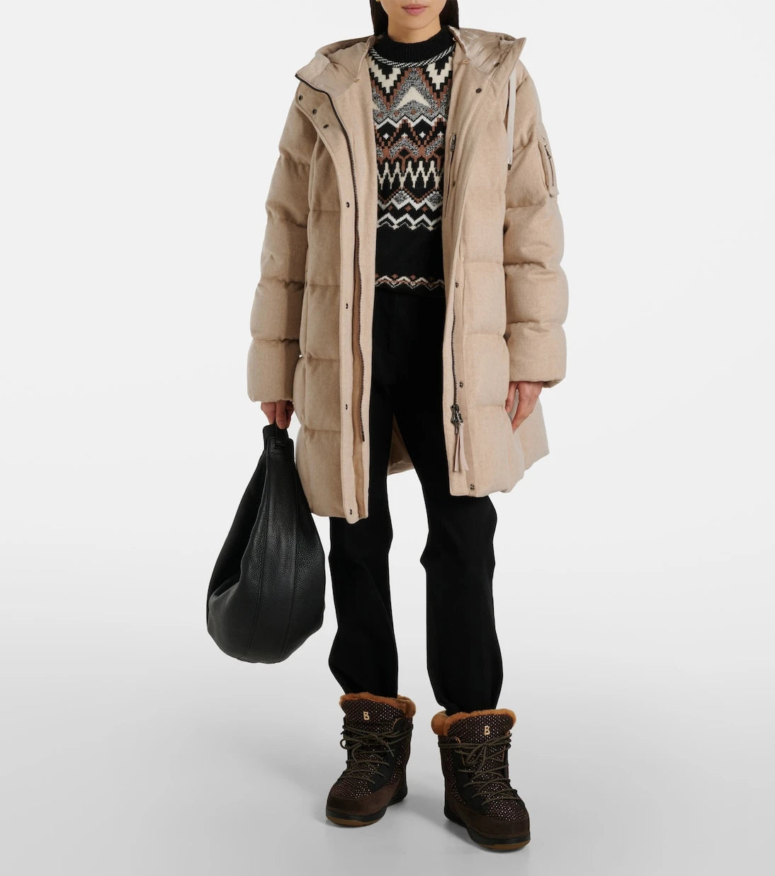 Bogner - Verbier shearling-trimmed suede ankle boots