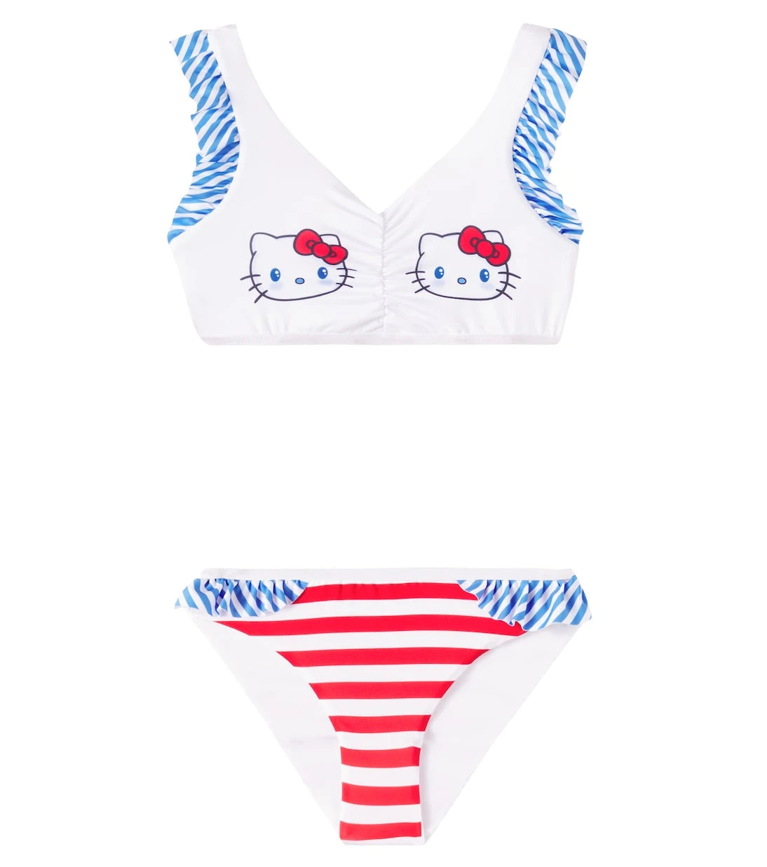Monnalisa - x Hello Kitty striped bikini