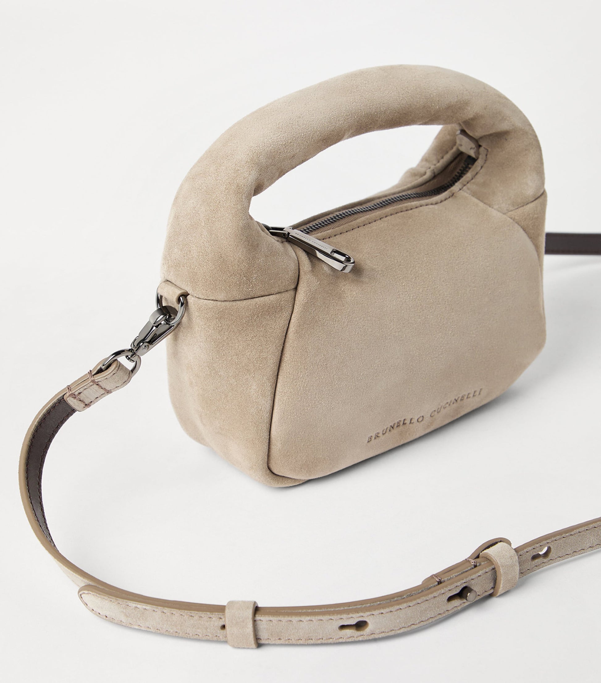 Mini Suede BC Duo Shoulder Bag