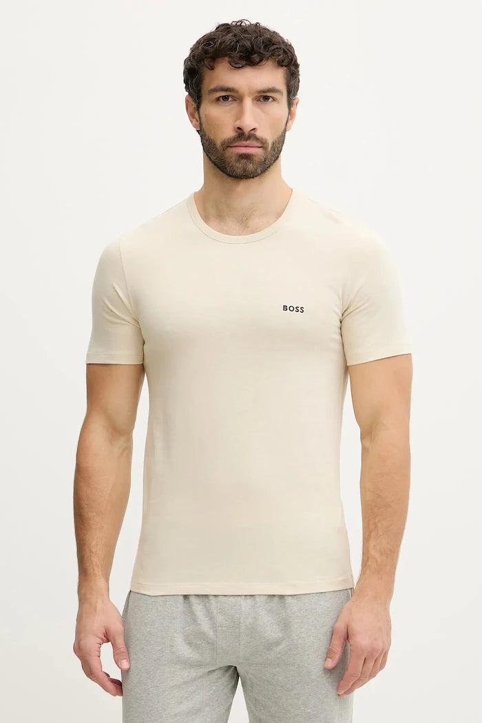 BOSS erkek pamuk TShirtRN 3P Classic tişört 3'lü set