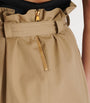 Cotton Gabardine High-Waist Mini Skirt